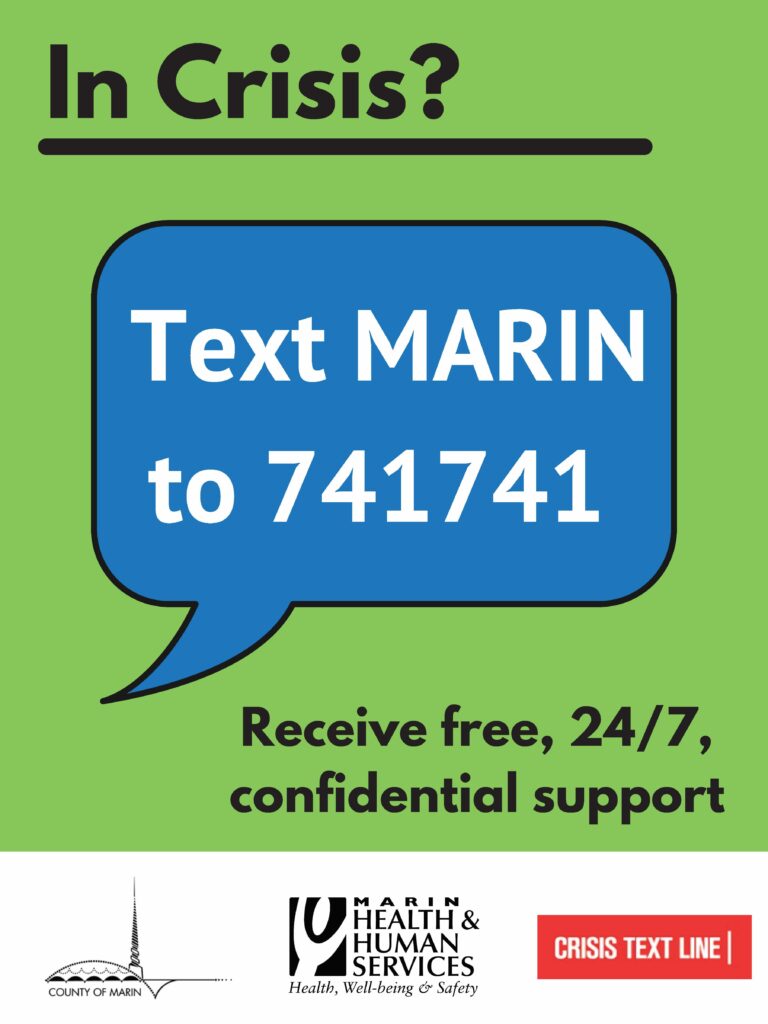 In Crisis? Text MARIN to 741741
