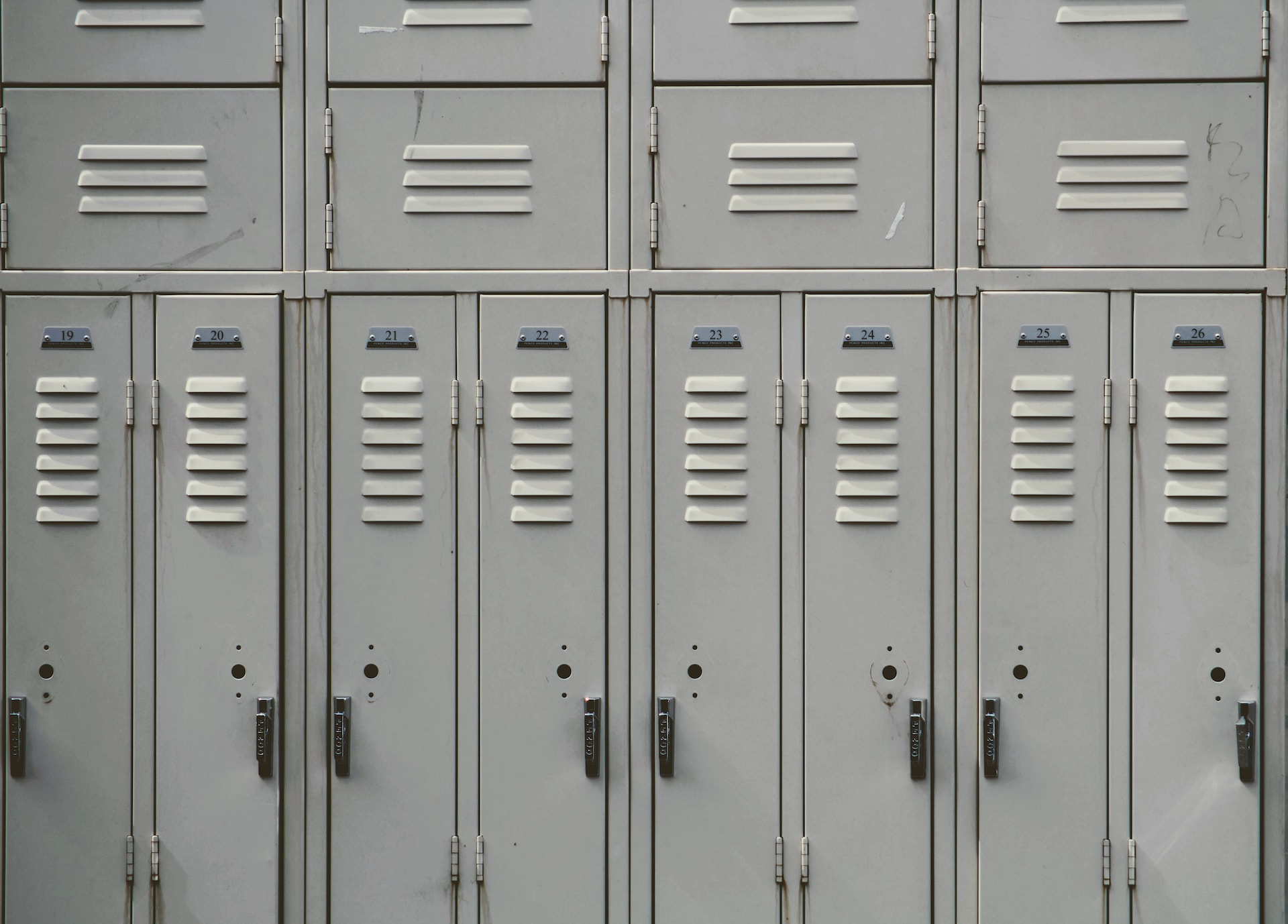 row of school lockers