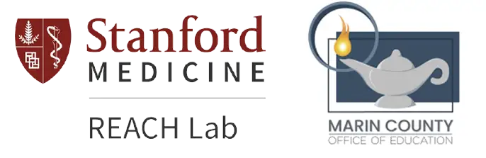 Stanford Medicine Reach Lab + Marin County Office of Education logos