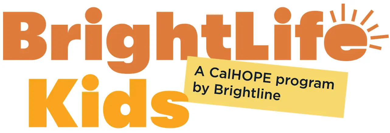 brightlife kids: a CalHope program by brightline logo