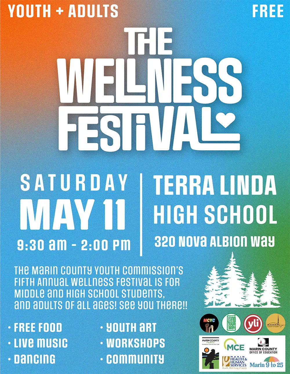 the Wellness Festival poster - may 11th / Terra Linda High School